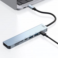 XO HUB008 USB Tip-C Docking Station 7in1