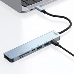 XO USB Tip-C Docking Station 7in1 HUB008