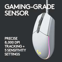 Logitech G102 Lightsync White